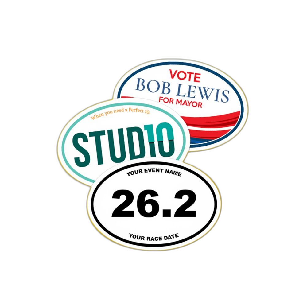 Custom Made Oval Stickers